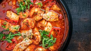 Cajun gumbo in bowl