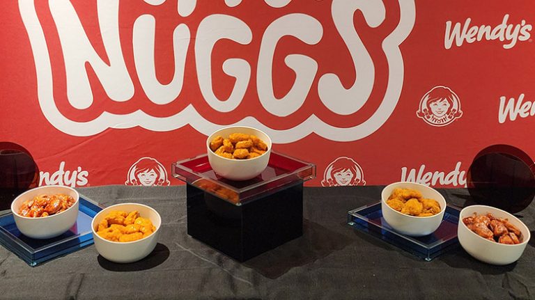 Wendy's Saucy Nuggs display