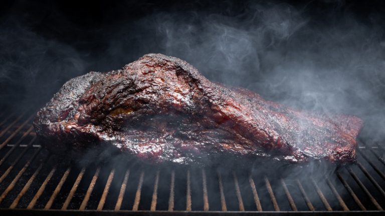 smoke grilled brisket